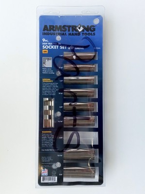 Armstrong 15-326A 8pc Deep Fractional Socket Set 12pt USA