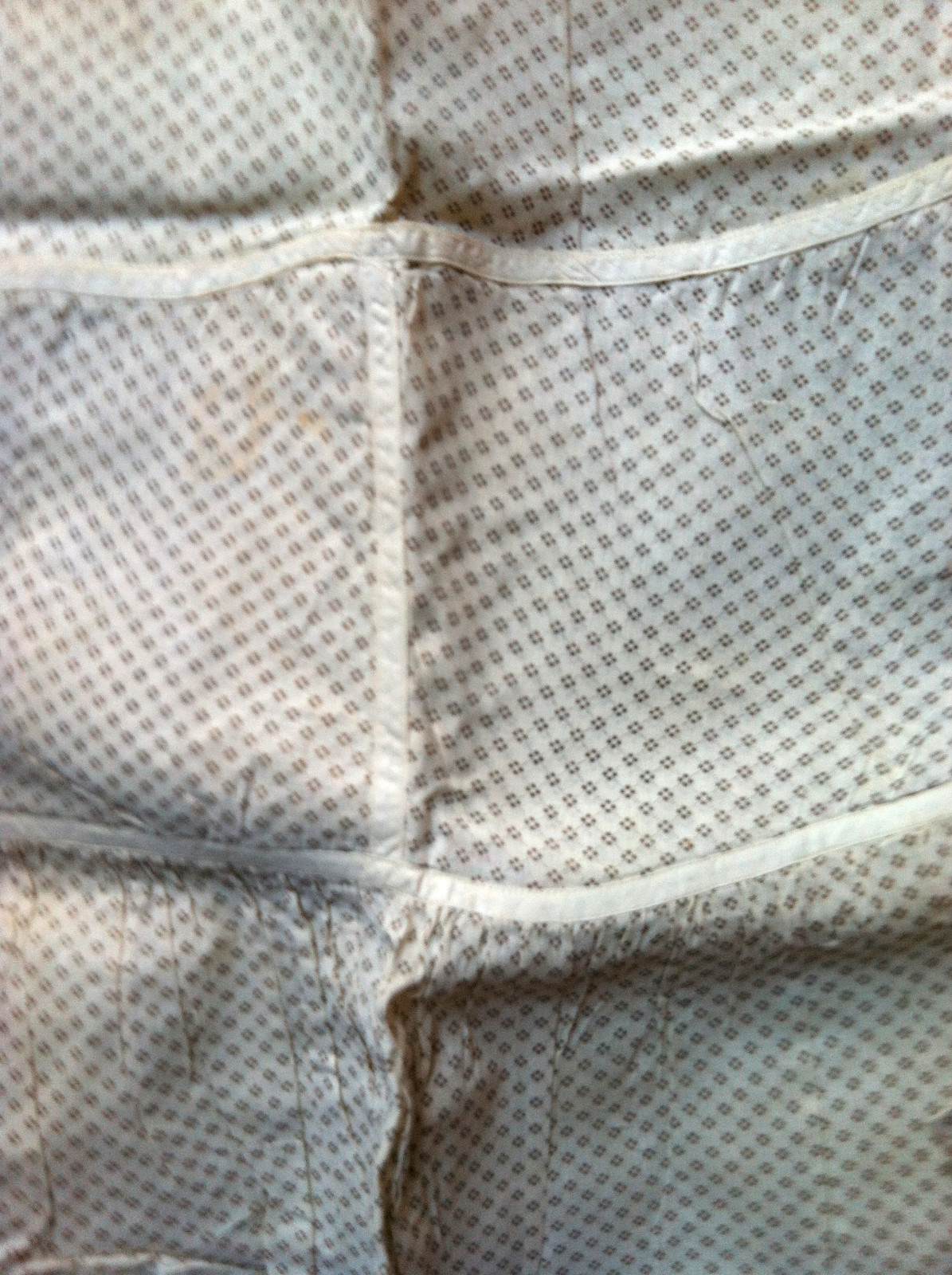 Vintage Cotton 1950's Half Apron w/Bias Tape Trim  Good Condition