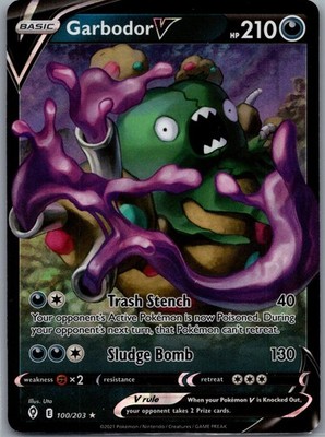 Garbodor V Holo Ultra Rare SWSH07: Evolving Skies 100/203 NM