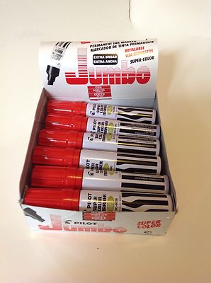 Pilot SC-6600 Jumbo Permanent Marker, Red (PIL 43300) - 12/pk