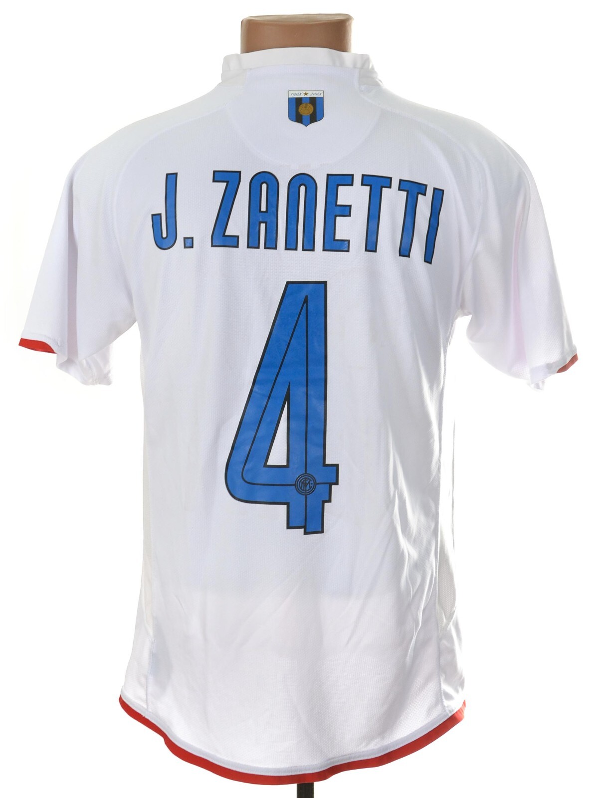 ”00s NIKE\" intel milano #4 zannetti XL 2001 2002 Home Inter Nike Zanetti 4 Jersey