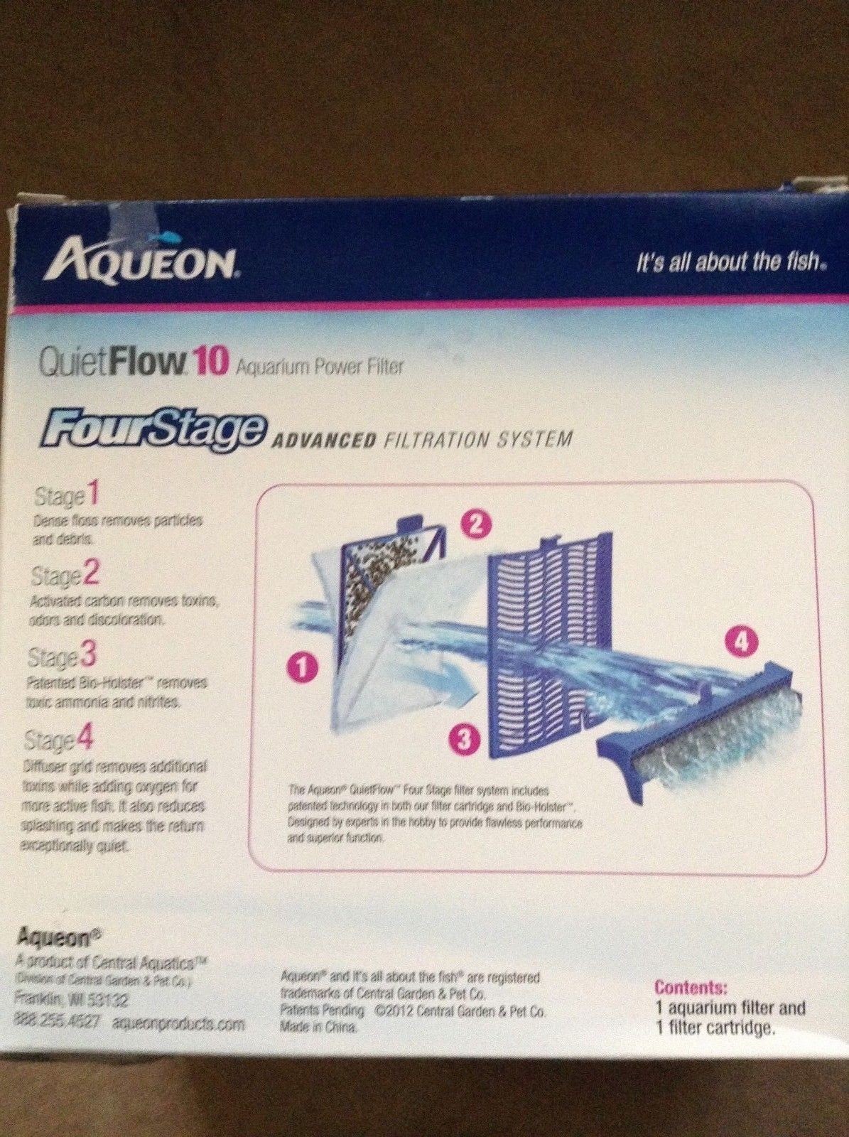 Aqueon Quiet Flow™ 10 Aquarium Power Pump And Filter For Up to 20 Gallon