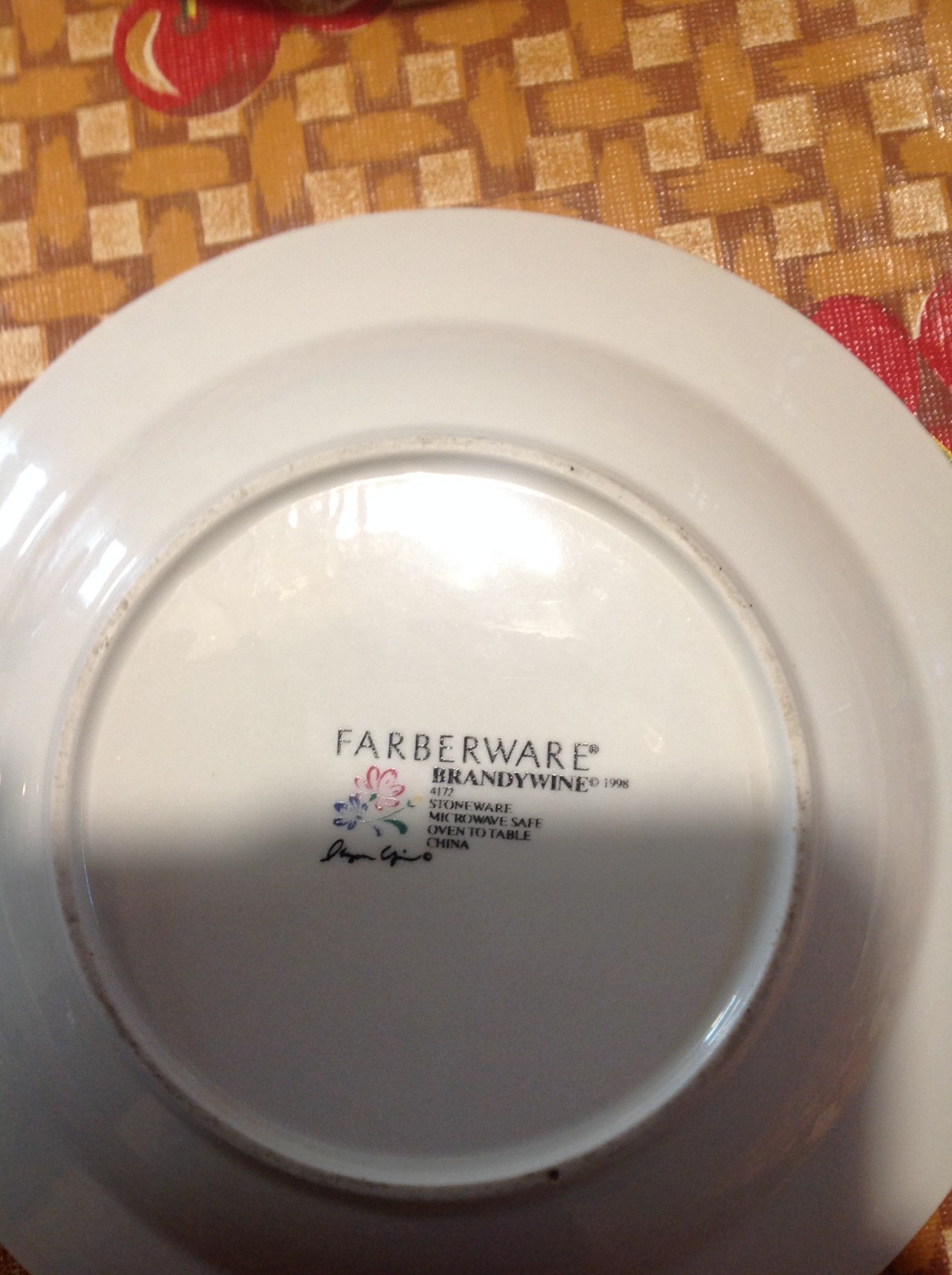 Farberware Brandywine 4 Bowl Plates Model 4172 Stoneware