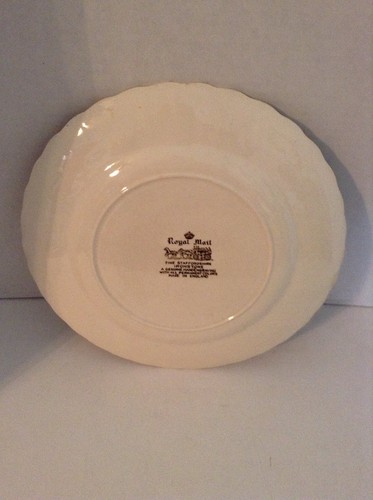ROYAL MAIL STAFFORDSHIRE BLACK WHITE STAGECOACH DINNER PLATE FARMHOUSE DECOR