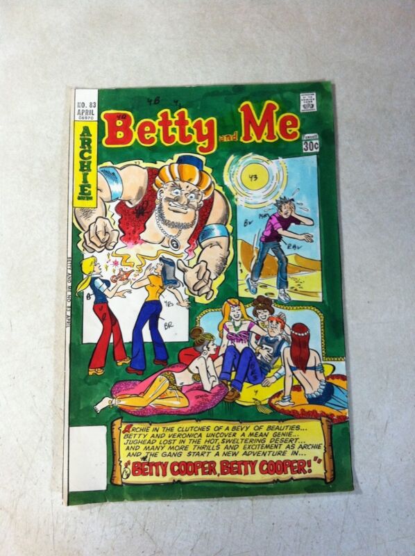 BETTY AND ME #83 original color guide cover art 1970