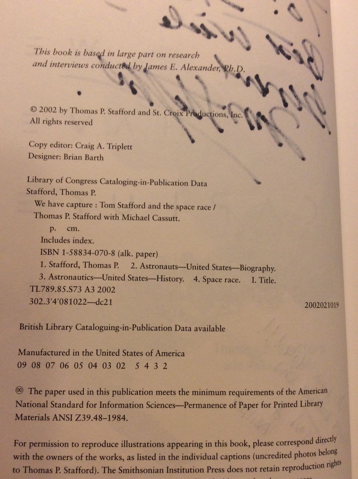 We Have Capture: The Space Race SIGNED Thomas P. Stafford 2002 ISBN 1588340708