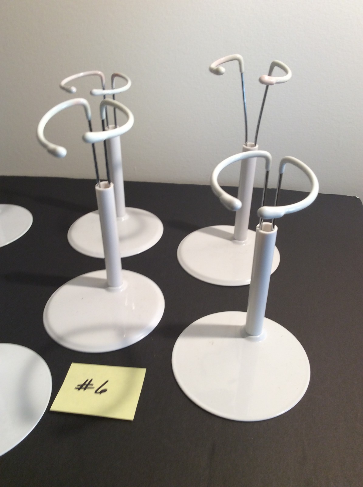 Lot of 7 Metal Doll Stands for G.I. Joe, MARX Johnny West or Barbie Dolls     #6