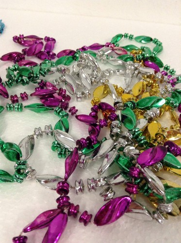 Mardi Gras Parade Beads Large Lot Multiple Colors Sizes Designs Medallions