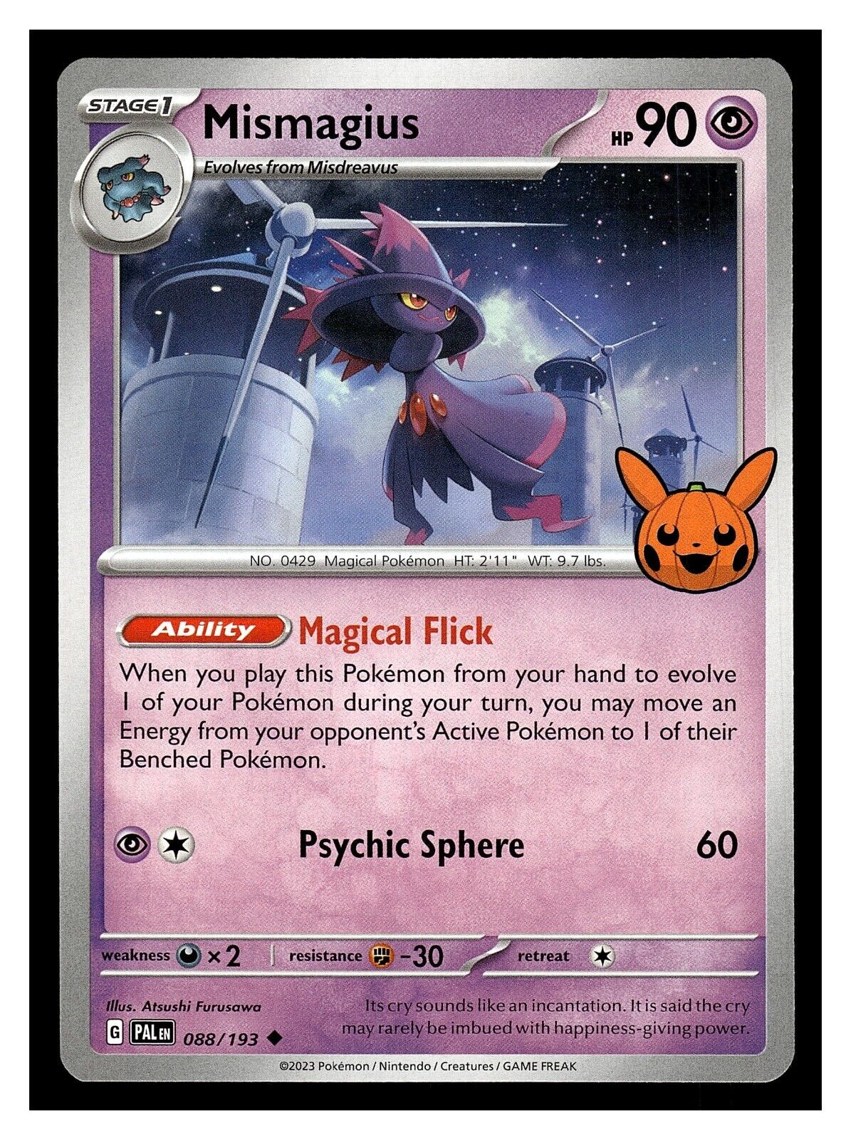 Pokemon Mismagius 088/193 2023 Trick or Trade Halloween