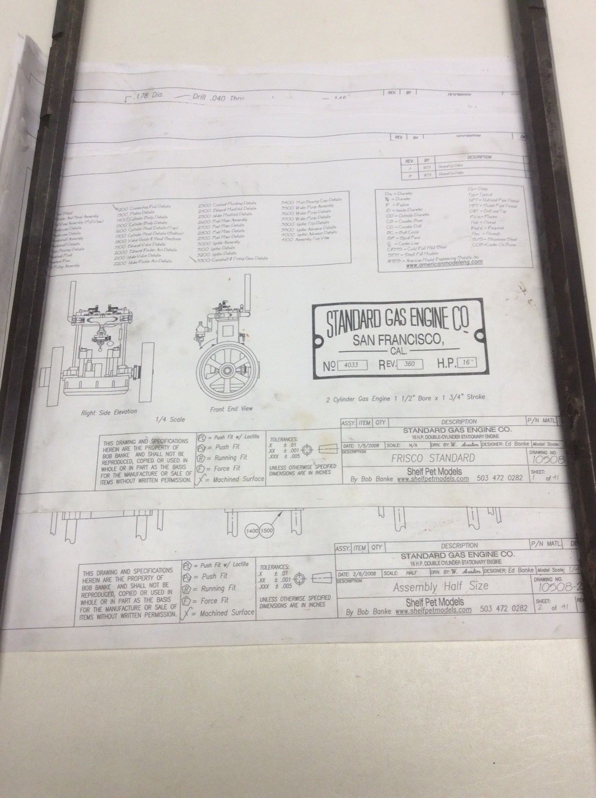 Frisco Standard Hit and Miss Model Engine 1/4 Scale 16 Hp