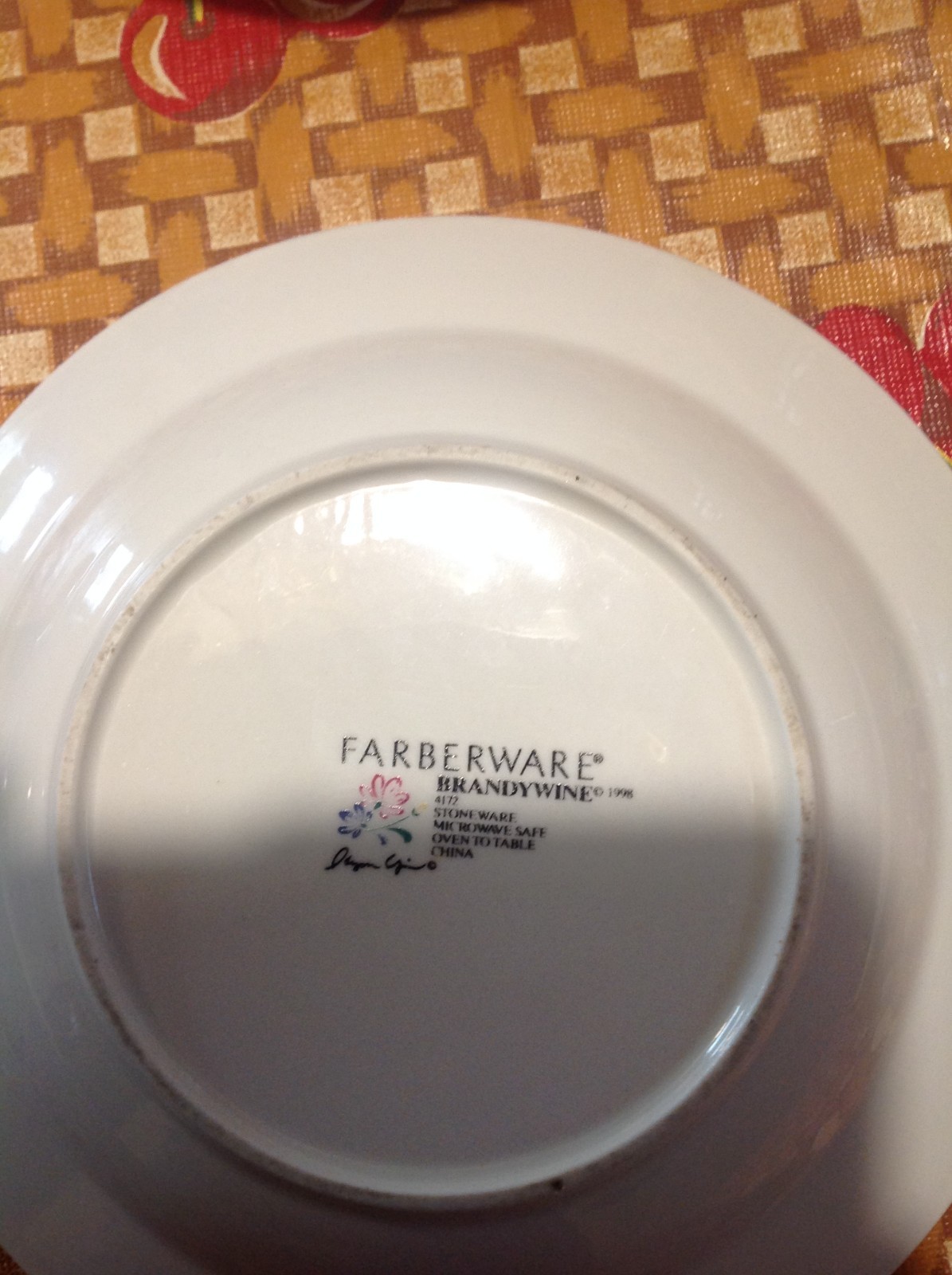 Farberware Brandywine 4 Bowl Plates Model 4172 Stoneware