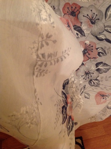 Vtg Semi-sheer Pair of Rod Pocket Panels 60w