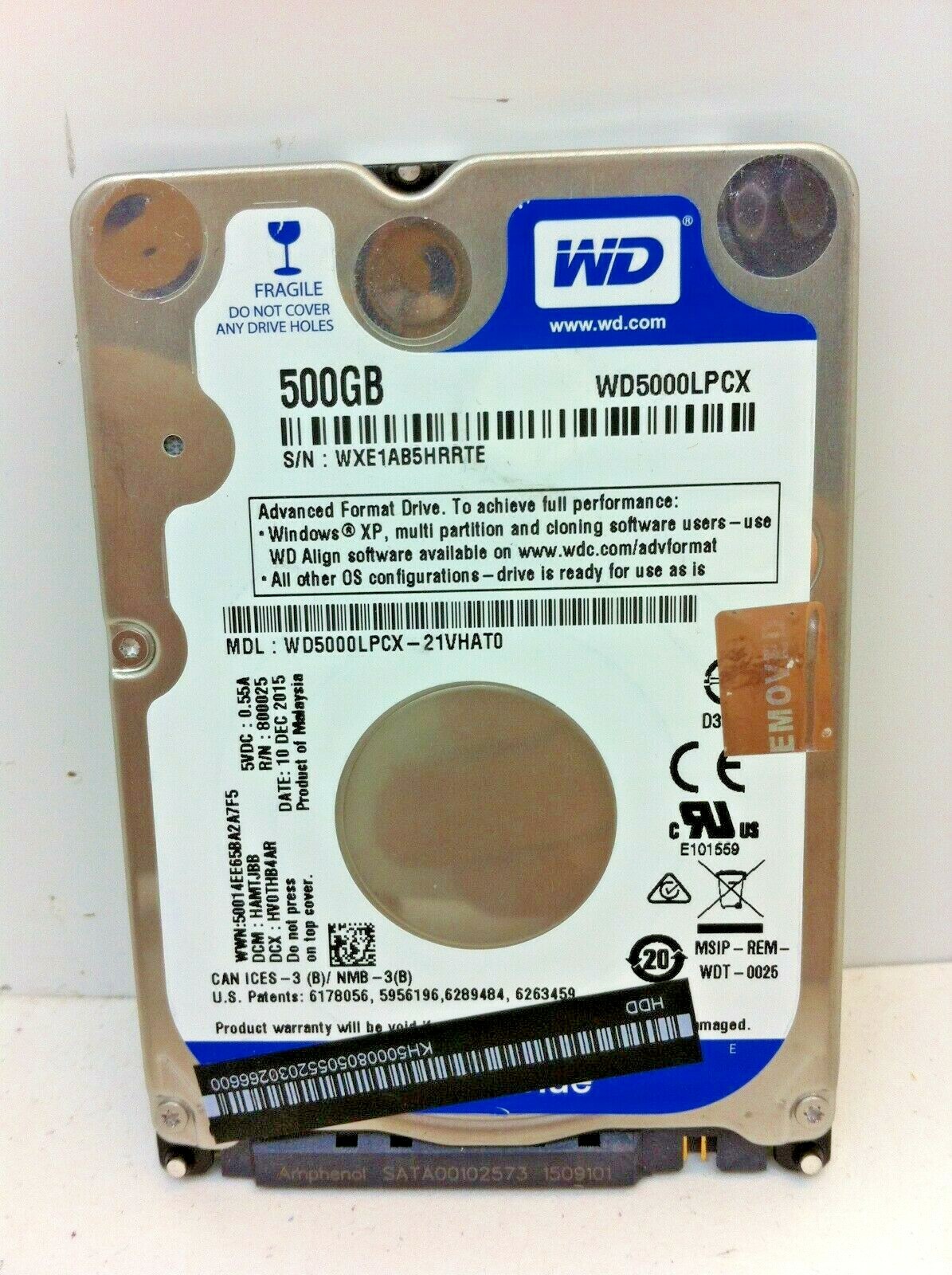 Acer KH.50008.050 - HDD 500GB 5400RPM Sata 2 16MB 2.5 7MM