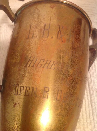 Vintage Trophy Loving Cup Pair Dog? Obedience 1952 Would Make Great Bookends