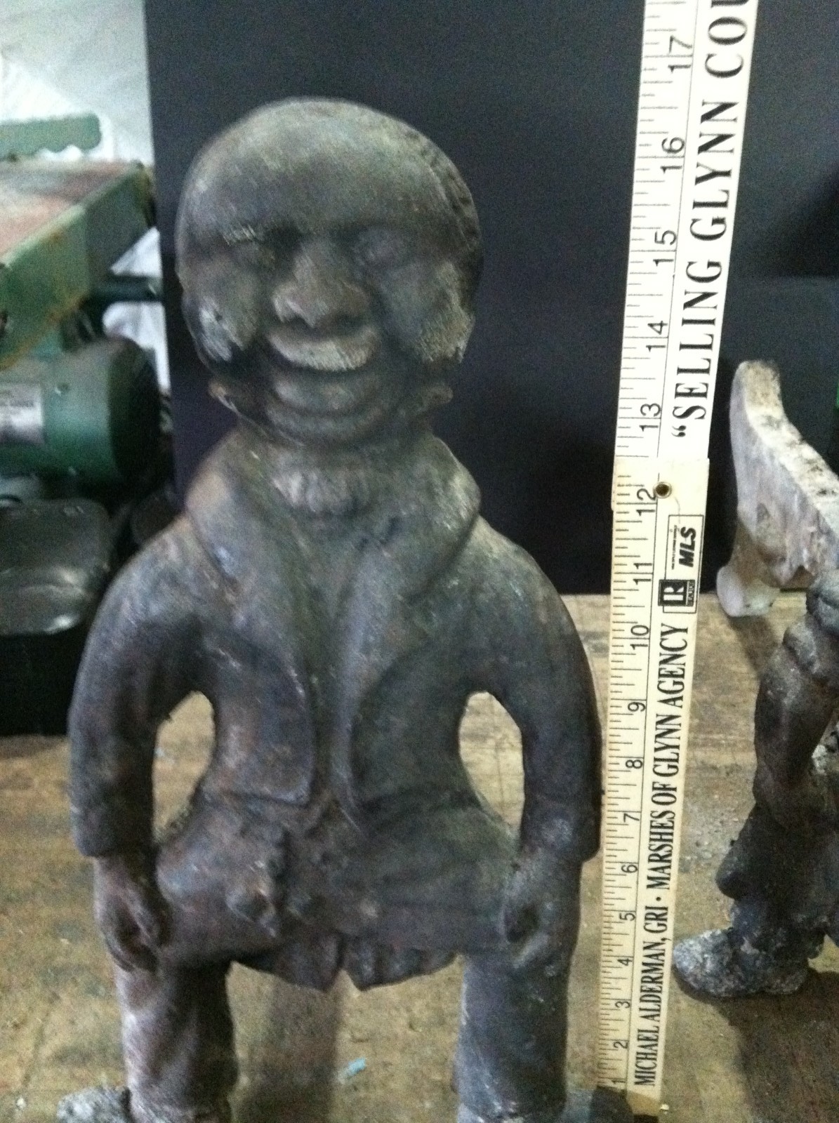 ANTIQUE  ANDIRONS-  MAMMY AND  PAPPY AMERICANA-1800'S-1849