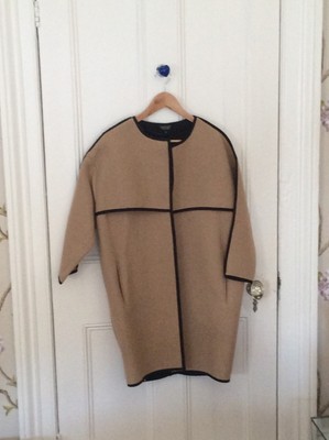 Topshop Edge To Edge Blanket Camel Coat 