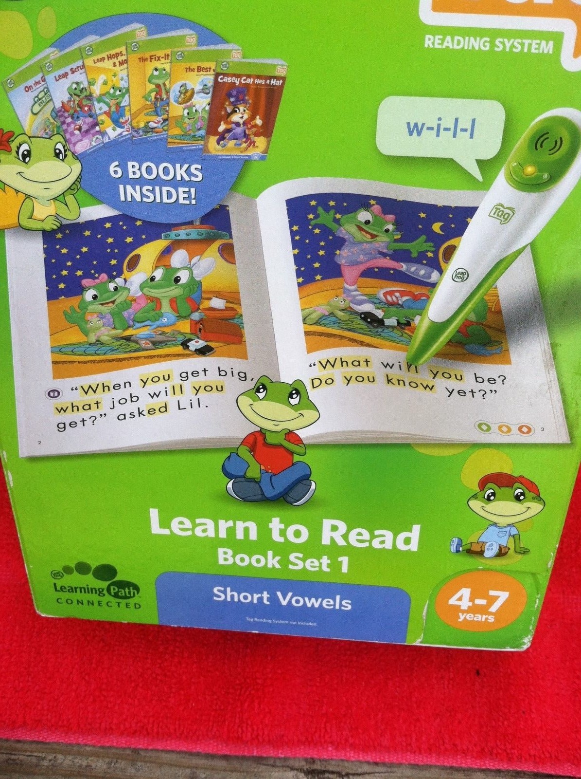 Leap Frog Tag Reading System Short Vowels & Long Vowels Book Sets 1 & 2 12 Books