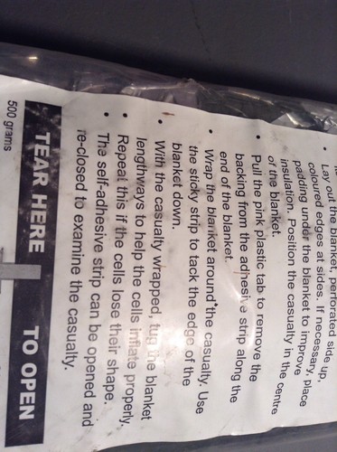 NEW PERFORMANCE SYSTEMS Emergency Blizzard Survival Blanket