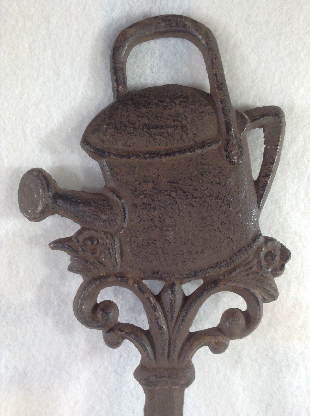 Cast Iron Watering Can Garden Stake