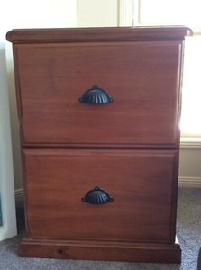 2 Drawer Solid Wood Filing Cabinet Other Furniture Gumtree