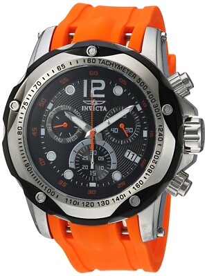 Invicta Men's 51mm SPEEDWAY TURBO SWISS Chronograph Orange Jellyfish SS Watch