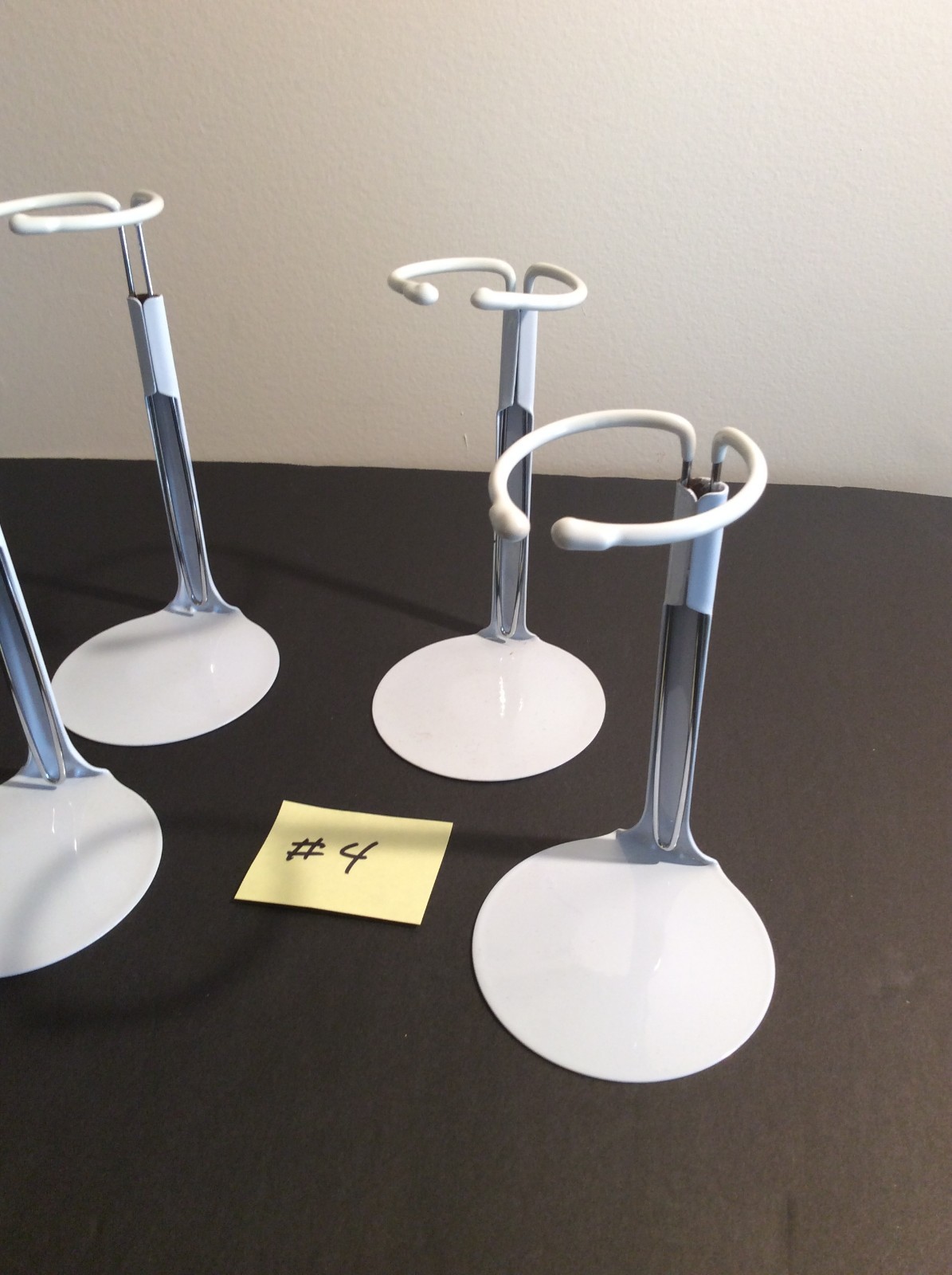 Lot of 4 Metal Doll Stands for G.I. Joe, MARX Johnny West or Barbie Dolls     #4