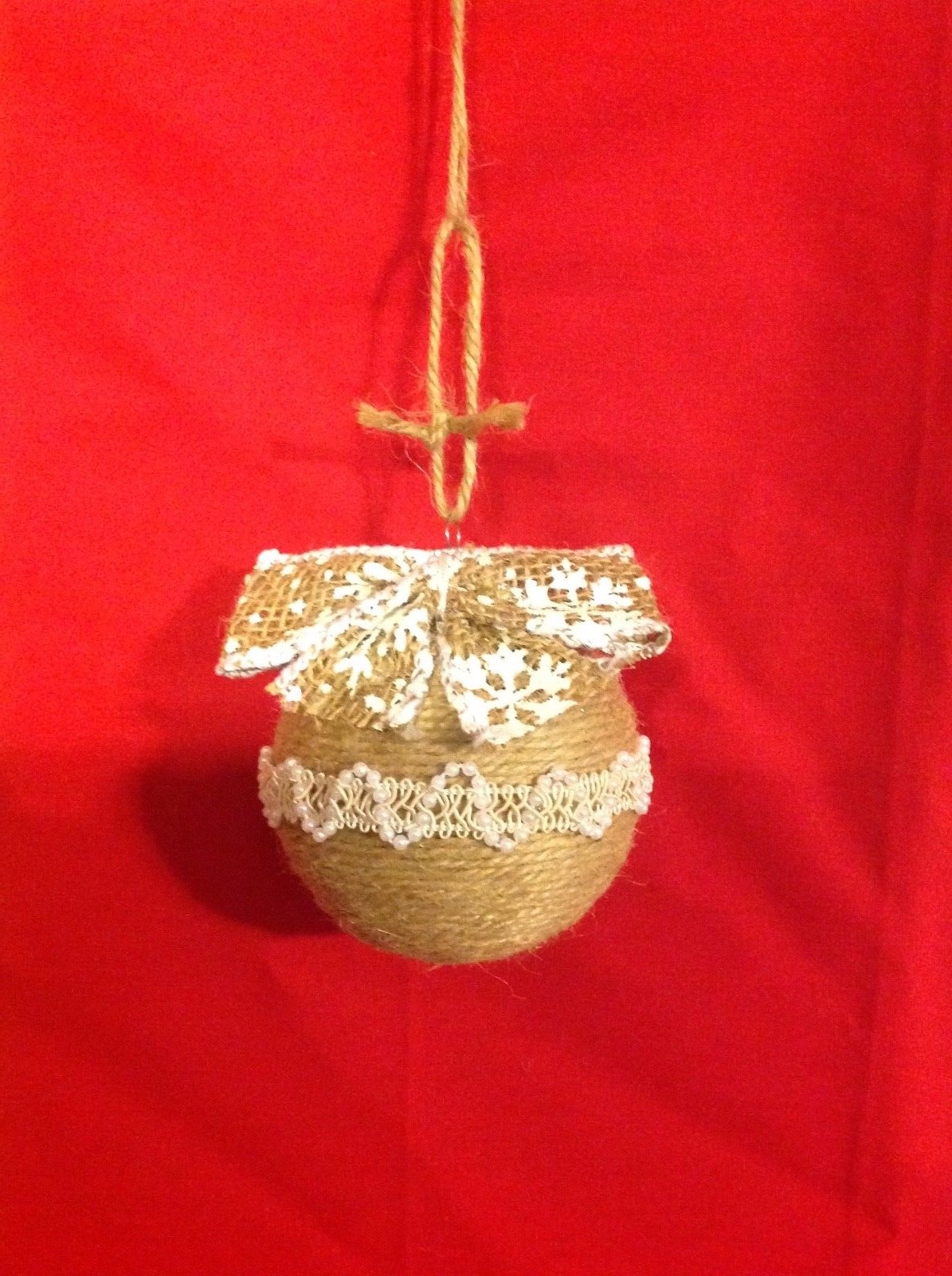 Handmade Twined Christmas Ornament