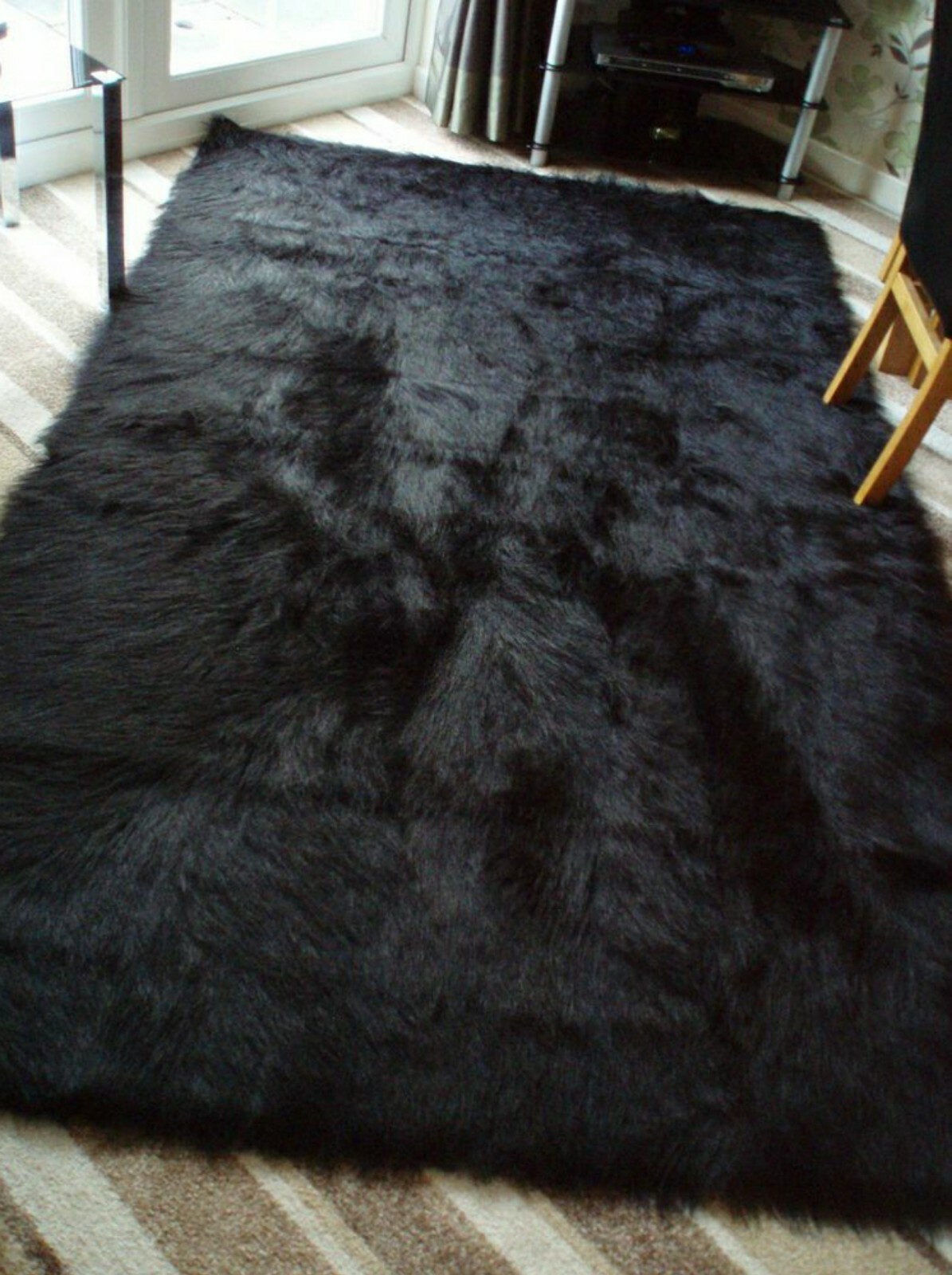 Коврик прикроватный черный