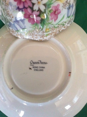 QUEEN ANNE BONE CHINA ENGLAND CUP & SAUCER CHINTZ