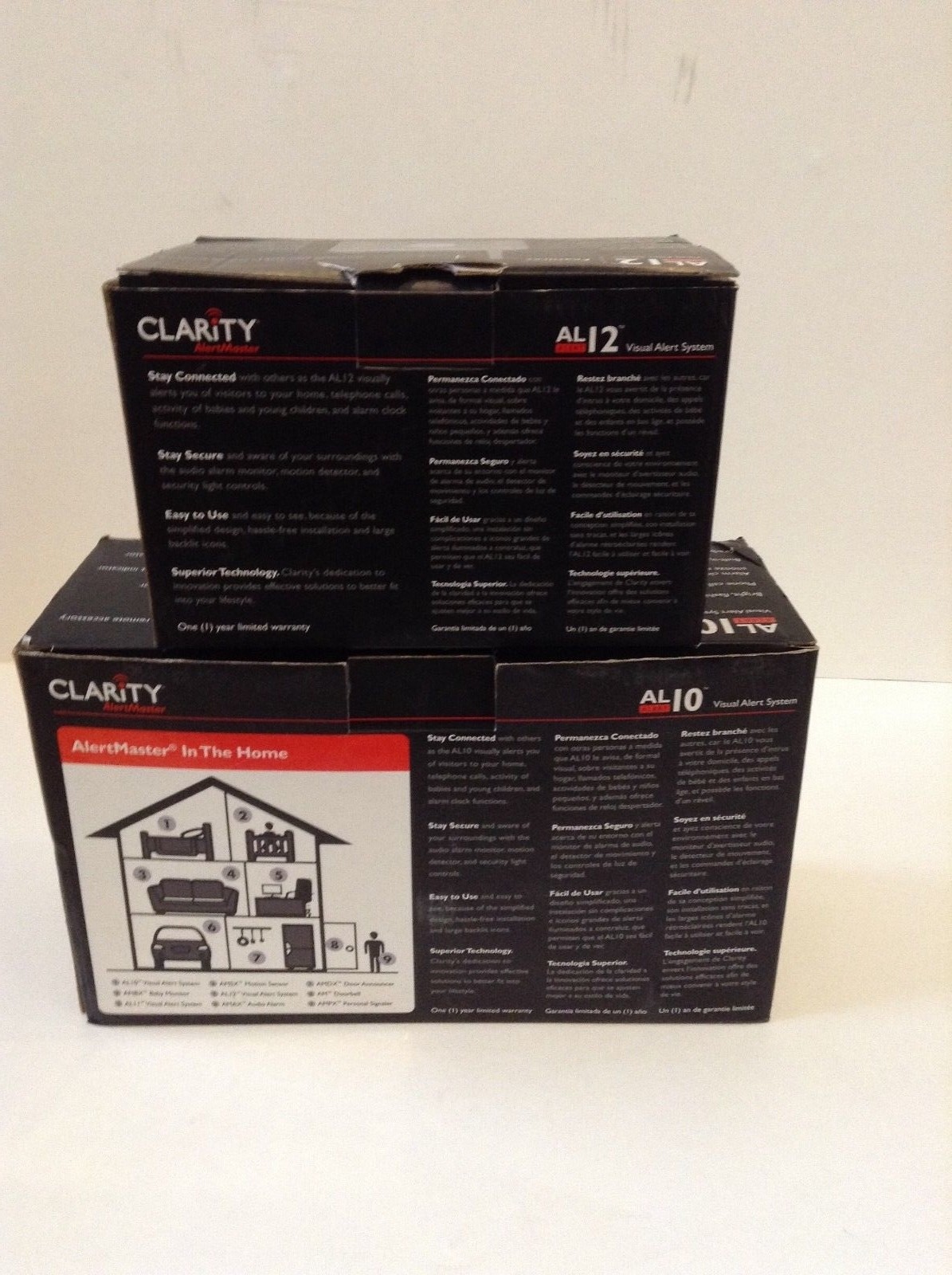 New Clarity Alertmaster Visual Alert System AL 10 AL 12 NIB lot of2