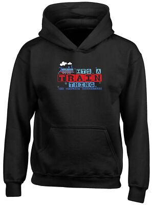 Train Thing Kids Hoodie Locomotive Railway Station Boys Girls Gift Top