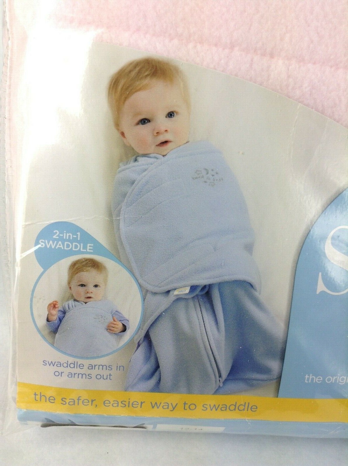 Halo Micro Fleece SleepSack Swaddle Wearable Blanket Soft Pink Small