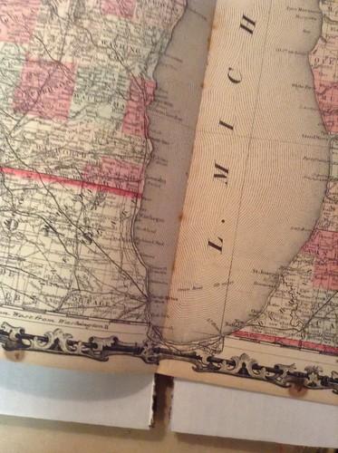 1863 Civil War Era Map Atlas Michigan Wisconsin Johnson Ward Johnson's Natives