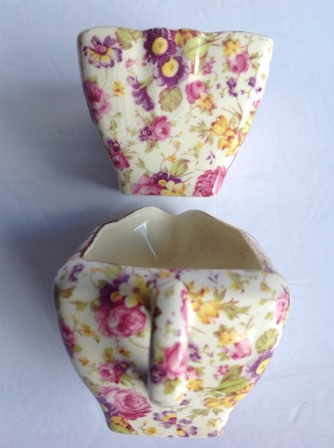 Vintage James Kent Rapture Creamer Pitcher Sugar Bowl England