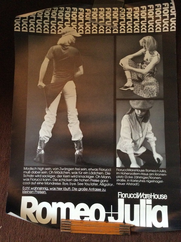 Fiorucci - Poster - Original - Romeo Und Julia 2 - Kult-Marke 70er/80er