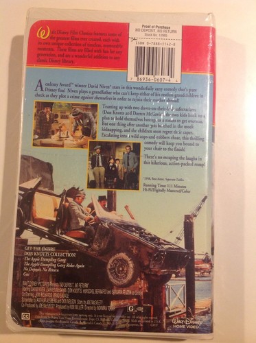 No Deposit, No Return Movie by Disney - (VHS, 1998, Don Knotts Collection) NEW