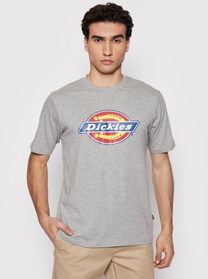 

Dickies Icon Logo SS Lifestyle Футболка мужская серая меланжевая повседневная спортивная футболка, Серый, Dickies Icon Logo SS Lifestyle T-Shirt