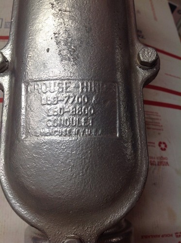 CROUSE-HINDS LBD-7700 & LBD-8800 CONDUIT NOS #6340