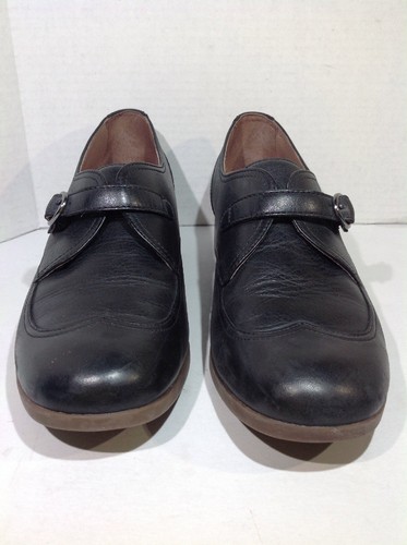 Dansko Women's Size 7.5 EU 38 Livie Burnished Black Nappa Slip On Shoes ZY-1136