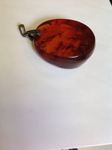 Vintage Russian Baltic Amber 14g Pendant From 1970's