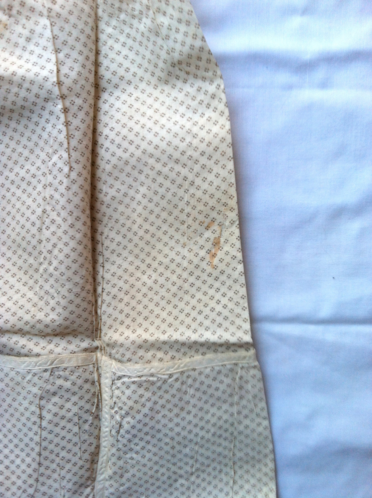 Vintage Cotton 1950's Half Apron w/Bias Tape Trim  Good Condition