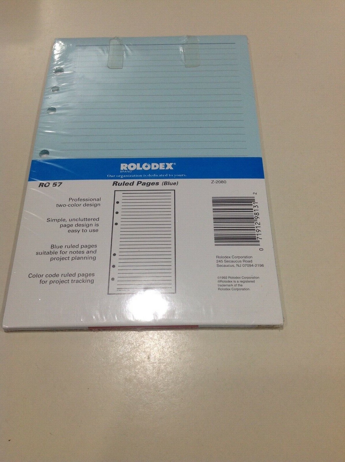 Planner Note Pages Blue Lined for 3 or 6 Ring Binder 5.5 x 8.5