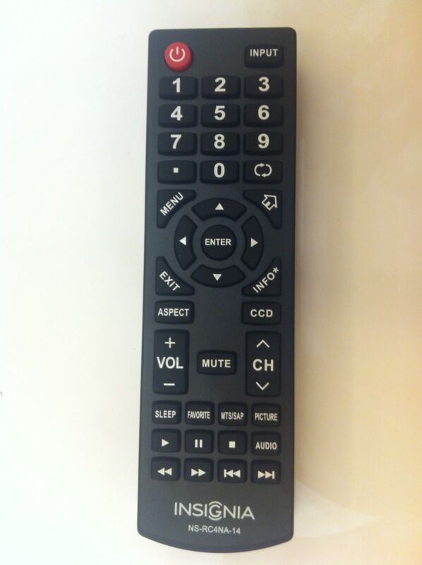Genuine Insignia Tv Remote Control Ns-rc4na-14 For Ns-39e400na14 Ns-39d400na14
