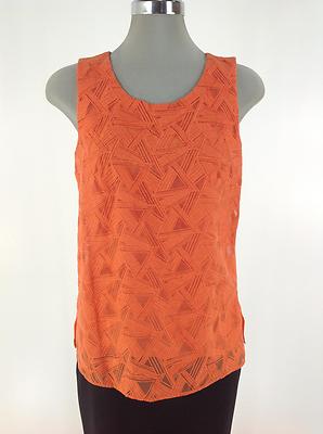 Блузка Calvin Klein NWT оранжевого цвета из английского хлопка со шнуровкой и полностью на подкладке XS, S, M