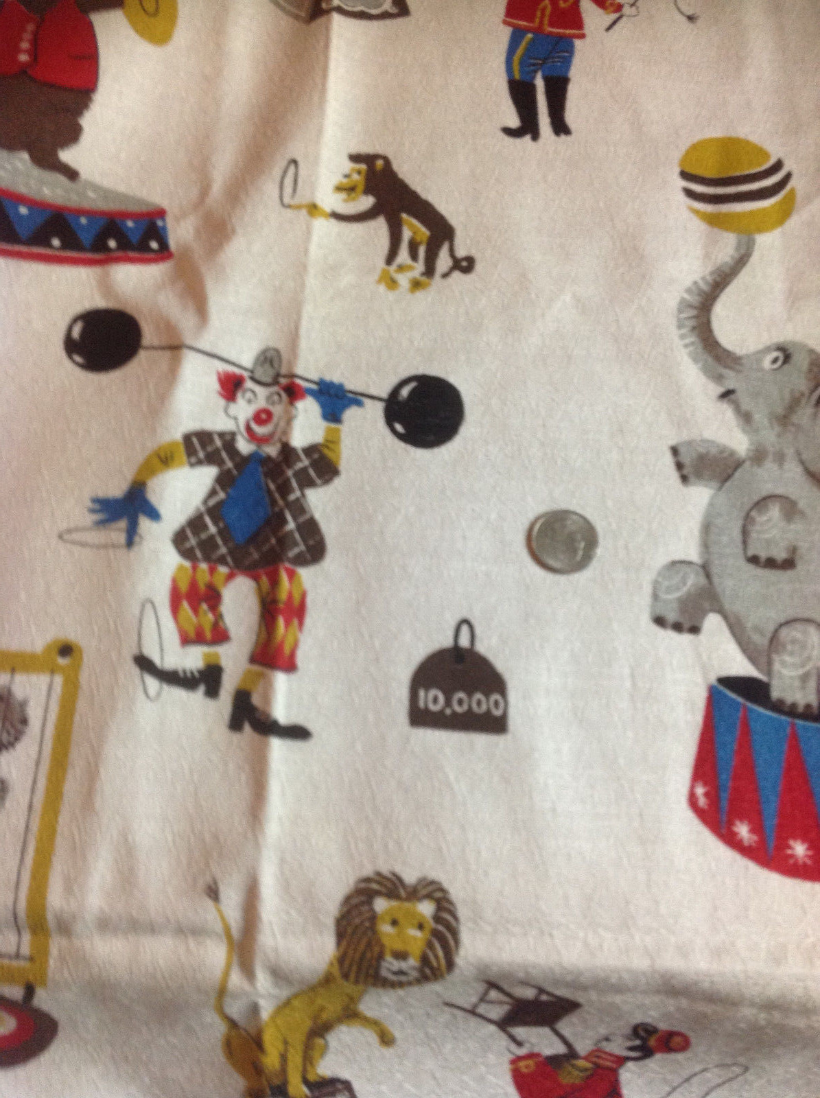 Vintage Fabric Circus Animals