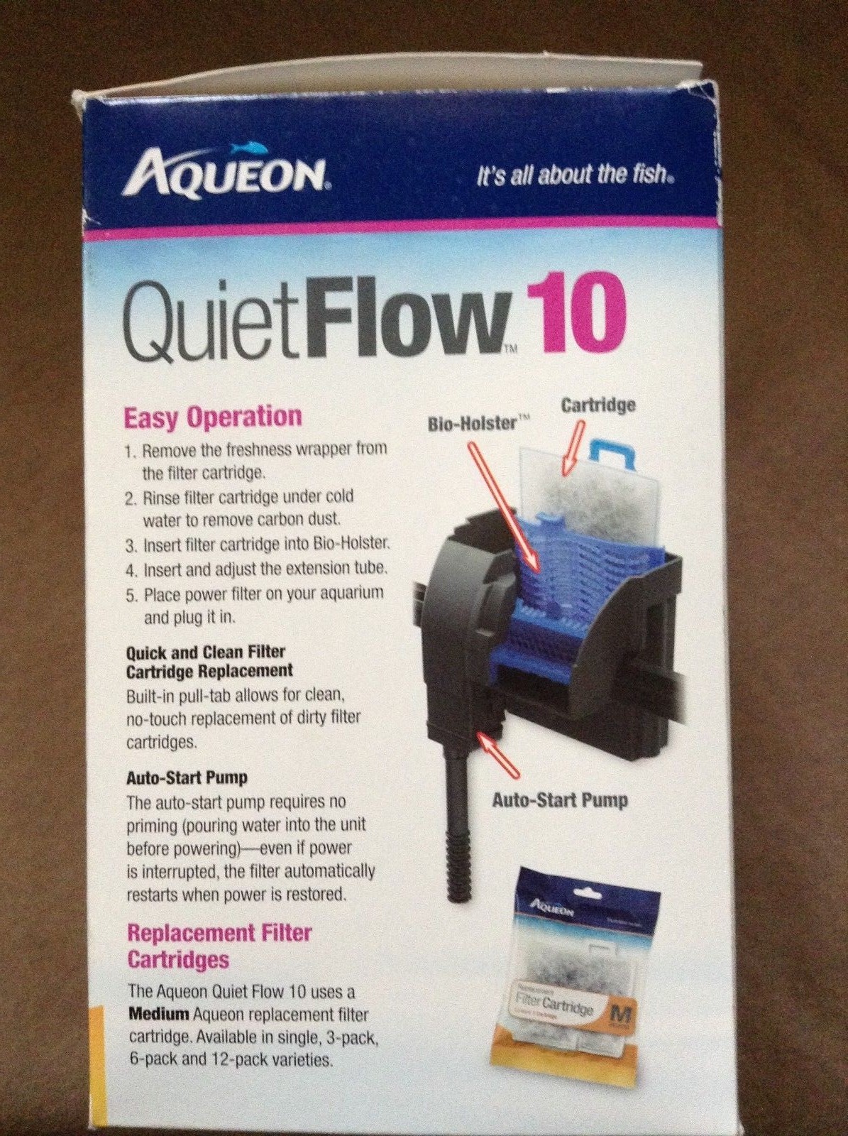 Aqueon Quiet Flow™ 10 Aquarium Power Pump And Filter For Up to 20 Gallon