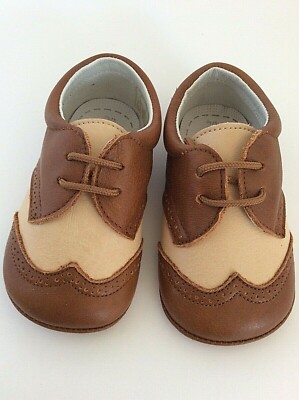 De Osu baby boy leather crib shoe US 4 EURO 20 oxford with laces