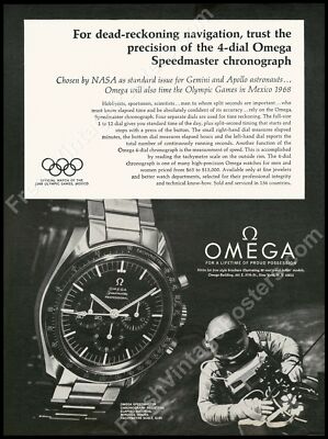 1960s Omega Speedmaster moon watch photo Navigation theme ad new poster 18x24