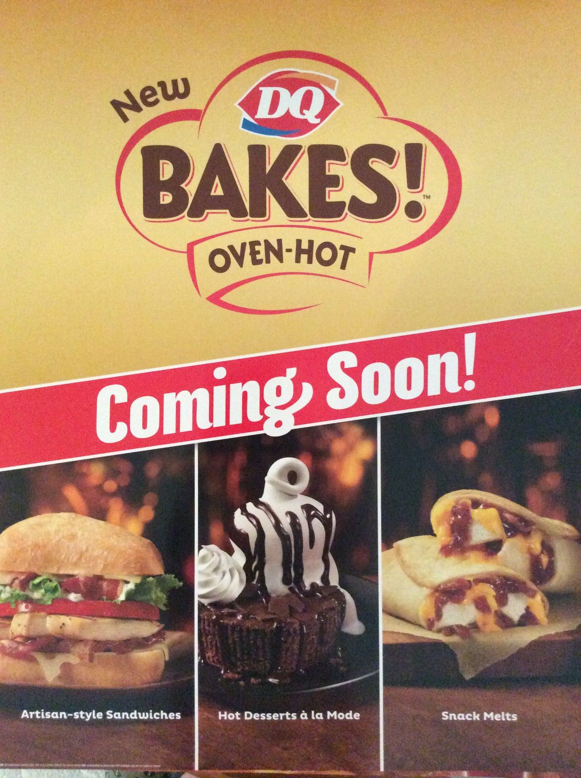 Dairy Queen Promotional Poster New DQ Bakes Oven Hot