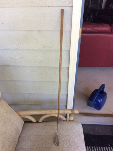 Antique Hickory Wood Shaft Stainless Jack Taylor Jigger Golf Club